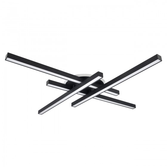 Люстра LED Rainart-4-1-L BK 85Вт, 3000-6000К, 300-6800 Лм, пульт ДУ, 900×900мм, чорний, NEW ARTIER