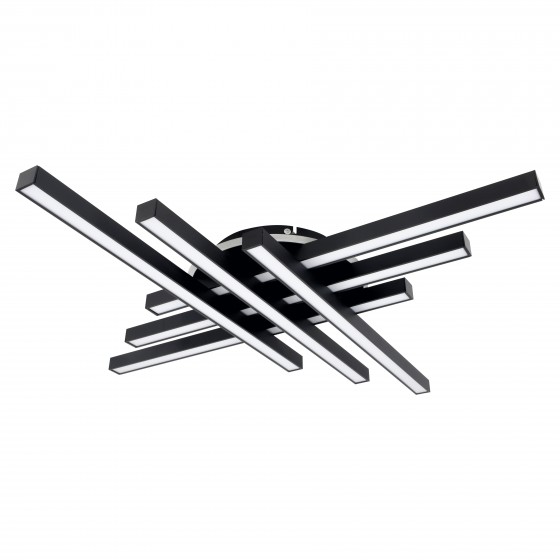 Люстра LED Rainart-6-1 BK 130Вт, 3000-6000К, 300-10400 Лм, пульт ДУ 950×950мм чорний, NEW ARTIER