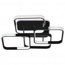 Люстра LED SCHWARTS-RGB-120Вт BK, 3000-6000К, 300-9600 Лм, пульт ДУ, 630х630х120мм, чорний, метал, V-WATT