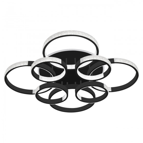 Люстра LED SCHWARTS-RGB-164Вт BK, 3000-6000К, 300-13120 Лм, пульт ДУ, 800х800мм, чорний, метал, V-WATT