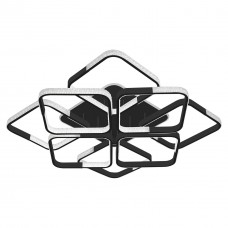 Люстра LED SCHWARTS-RGB-190Вт BK, 3000-6000К, 300-15200 Лм, пульт ДУ, 730х730мм, чорний, метал, V-WATT