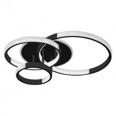 Люстра LED SCHWARTS-RGB-80Вт BK, 3000-6000К, 300-6400 Лм, пульт ДУ, 550х550x150мм, чорний, метал, V-WATT