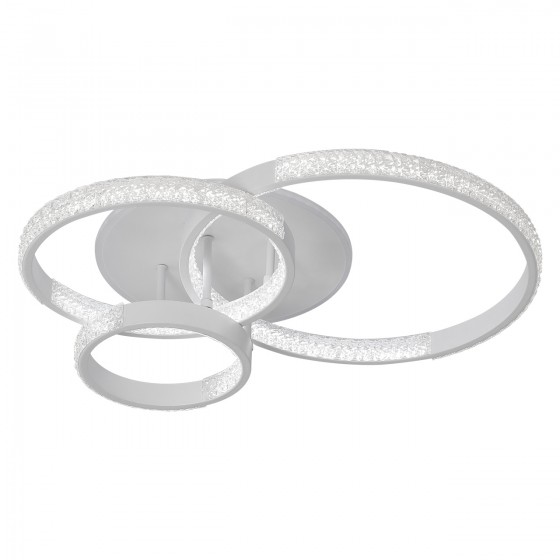 Люстра LED SCHWARTS-RGB-80Вт WH, 3000-6000К, 300-6400 Лм, пульт ДУ, 550х550x150мм, білий, метал, V-WATT