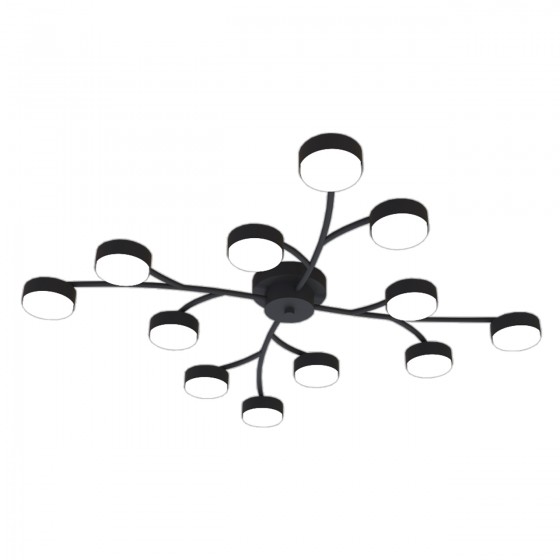 Светильник STARK SKOG-GX-12 BK, 12xGX53, 830x85мм, черный, HOPFEN
