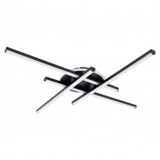 Люста LED STEUART 4-1-SL-BK 65Вт, 3000-6000К, 300-5200 Лм, пульт ДУ, 700×700мм, чорний, NEW ARTIER