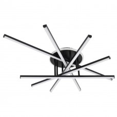 Люстра LED STEUART 5-1-C BK 110Вт, 3000-6000К, 300-8800 Лм, пульт ДУ, 900×675мм, чорн. NEW ARTIER