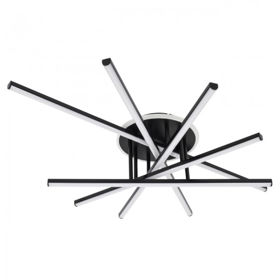 Люстра LED STEUART 5-1-C BK 110Вт, 3000-6000К, 300-8800 Лм, пульт ДУ, 900×675мм, чорн. NEW ARTIER