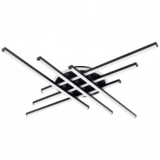 Люстра LED STEUART 6-1-SL-BK 110Вт, 3000-6000К, 300-8800 Лм, пульт ДУ, 850×850мм, чорн. NEW ARTIER