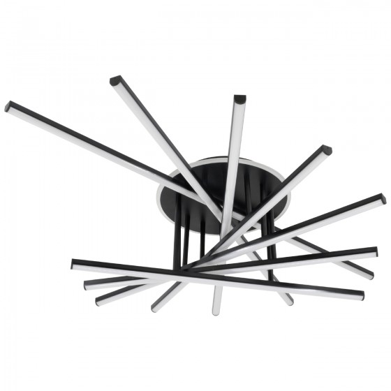 Люстра LED STEUART 7-1-C BK 155Вт, 3000-6000К, 300-12400 Лм, пульт ДУ, 900×675мм, чорн. NEW ARTIER