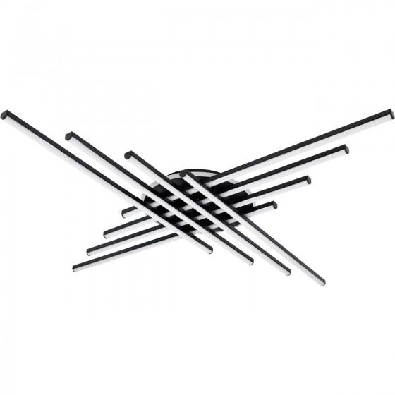 Люстра LED STEUART 8-1-SL-BK 150Вт, 3000-6000К, 300-12000 Лм пульт ДУ 1060×1060мм чорн. NEW ARTIER