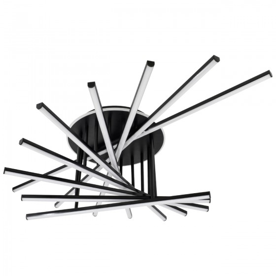 Люстра LED STEUART 9-1-C BK 200Вт, 3000-6000К, 300-16000 Лм, пульт ДУ, 1100×790мм чорн. NEW ARTIER